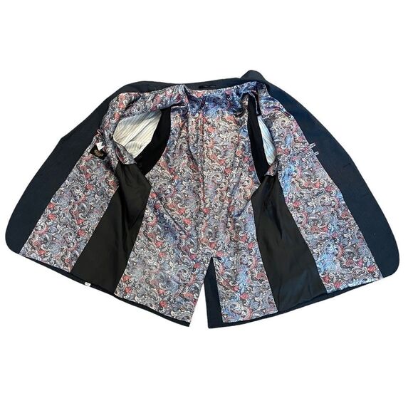 J. GRILL Dallas Collection Mens Suit Jacket Formal Career Long Sleeve Dark Blue - Picture 6 of 9